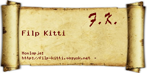 Filp Kitti névjegykártya