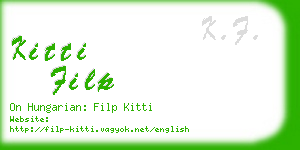 kitti filp business card